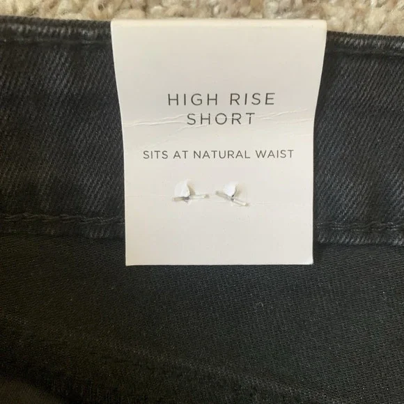 Jean Shorts Womens Size 10 Black High Rise NWT - Picture 8 of 11